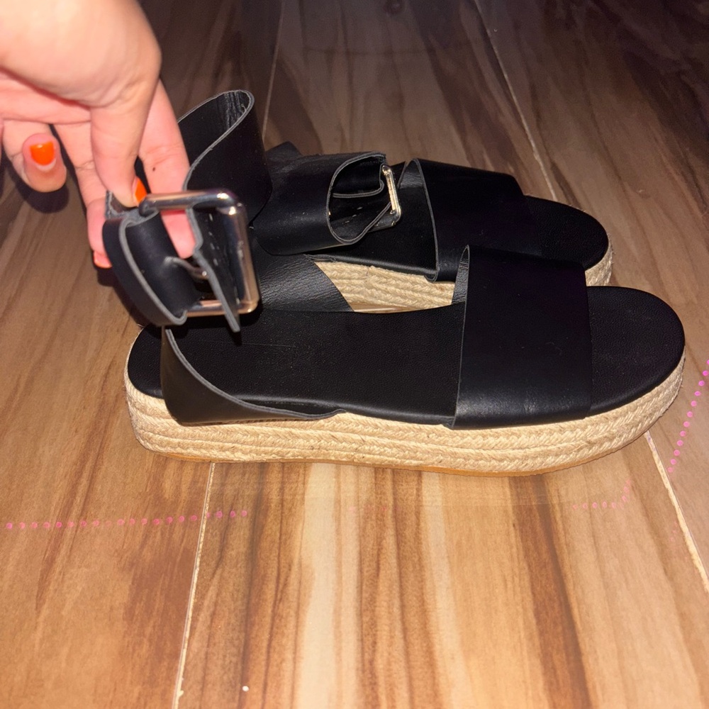 Black and Tan Espadrilles with Classic Design